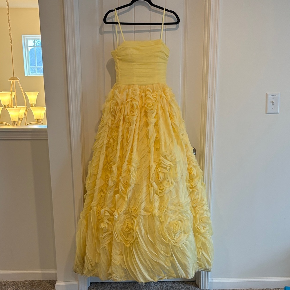 TLC Yellow Floral Prom Dress